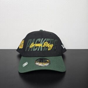 Green Bay Packers Hat Cap Fitted Mens L Black 2022 Draft NFL Football New Era